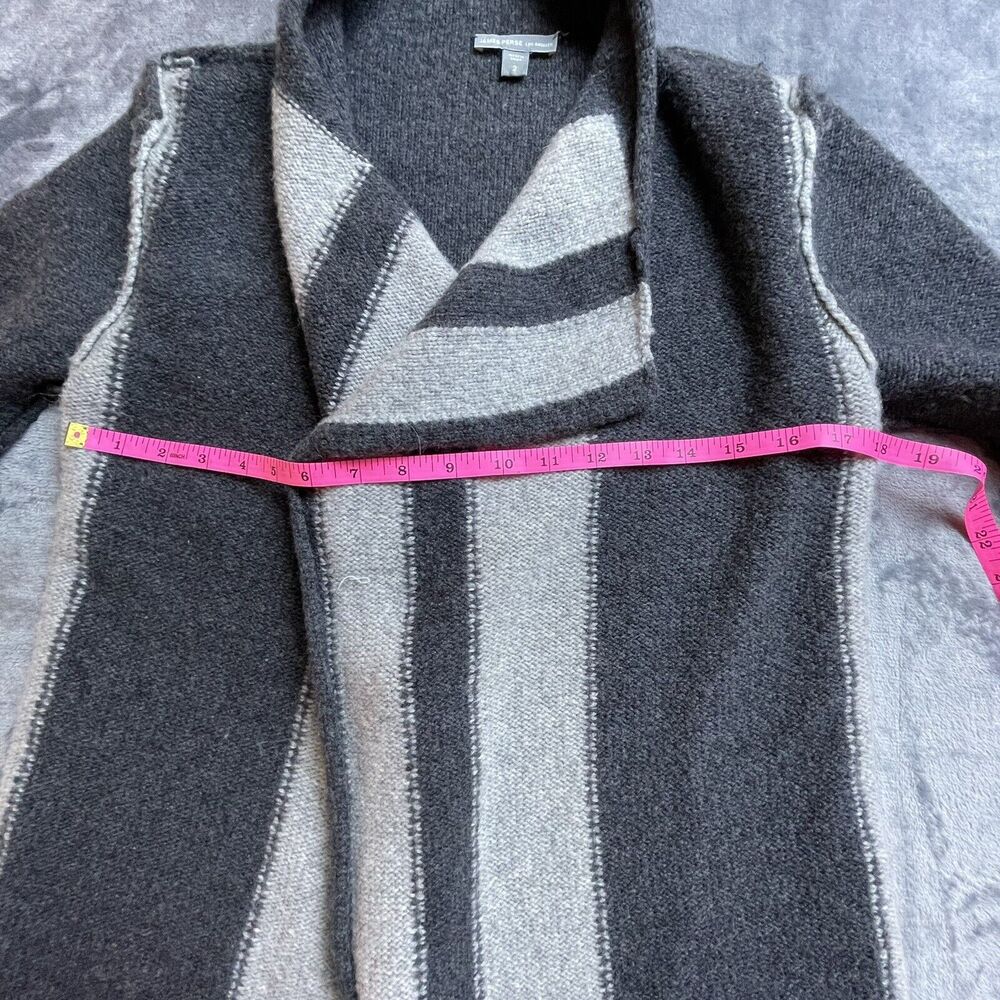 James Perse Los Angeles Sweater Womens 2 Open Front Cardigan Wool Alpaca Striped - Picture 6 of 12